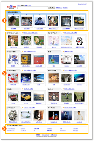 Baidu.jp画像検索トップページ（新）