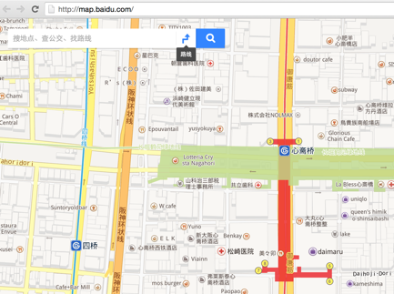 大阪 心斎橋駅周辺地図